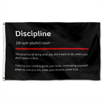 Discipline Definition Gym flag Workout Muscle Fitness Motivational flags 3x5ft banner man cave