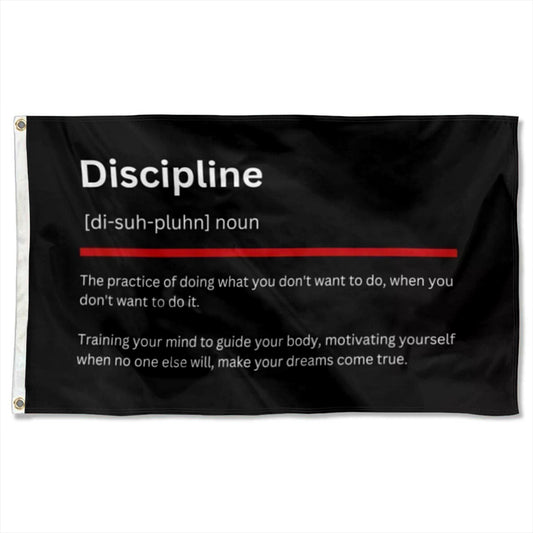 Discipline Definition Gym flag Workout Muscle Fitness Motivational flags 3x5ft banner man cave