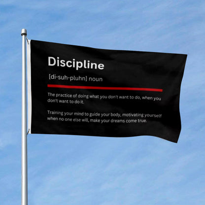Discipline Definition Gym flag Workout Muscle Fitness Motivational flags 3x5ft banner man cave