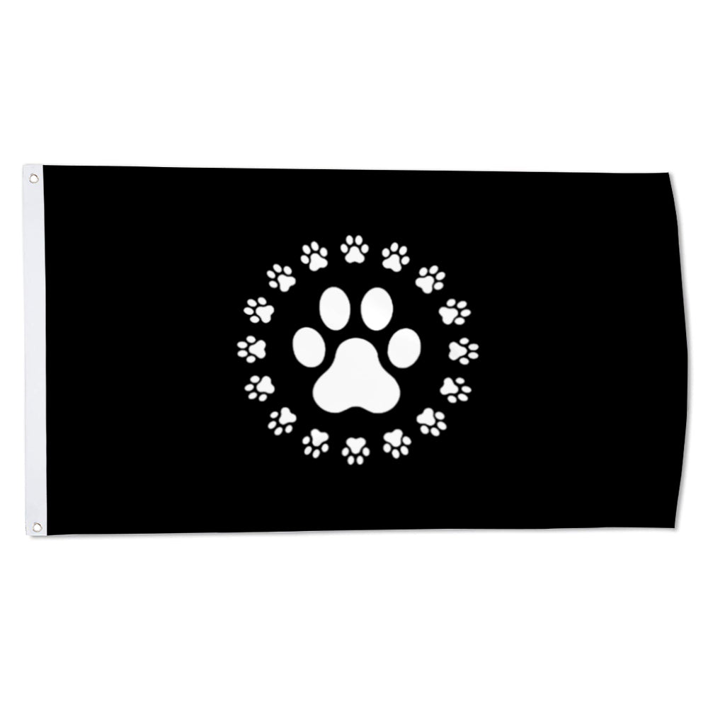 Dog Paw Print flag 3x5ft banner man cave