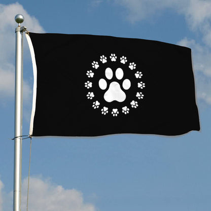 Dog Paw Print flag 3x5ft banner man cave
