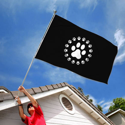 Dog Paw Print flag 3x5ft banner man cave