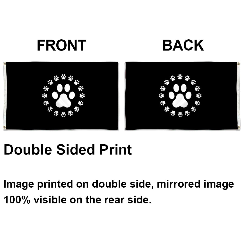 Dog Paw Print flag 3x5ft banner man cave