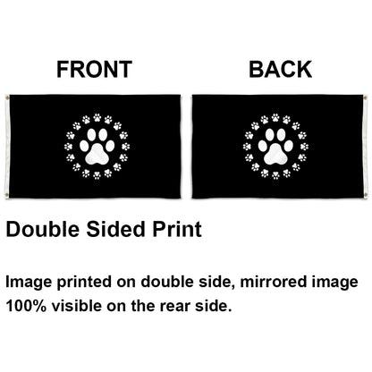 Dog Paw Print flag 3x5ft banner man cave