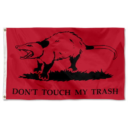 "Don't Touch My Trash" Angry Possum Funny flag 3x5ft banner man cave