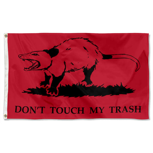"Don't Touch My Trash" Angry Possum Funny flag 3x5ft banner man cave
