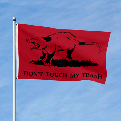"Don't Touch My Trash" Angry Possum Funny flag 3x5ft banner man cave
