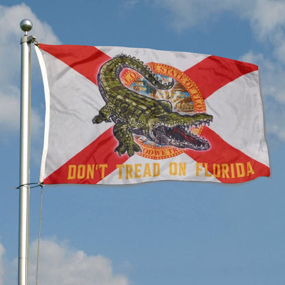 "Don't Tread On Florida" Gator flag 3x5ft banner man cave