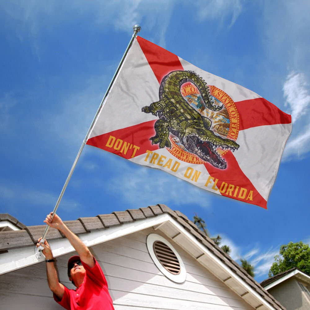"Don't Tread On Florida" Gator flag 3x5ft banner man cave