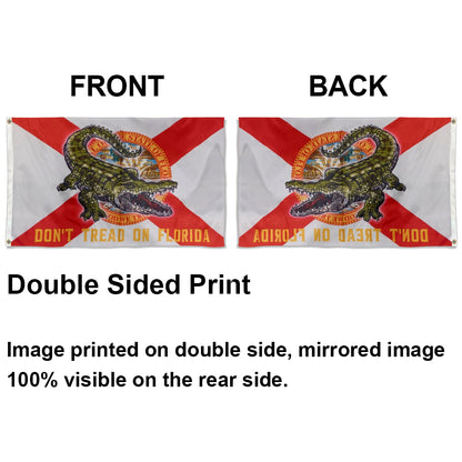 "Don't Tread On Florida" Gator flag 3x5ft banner man cave