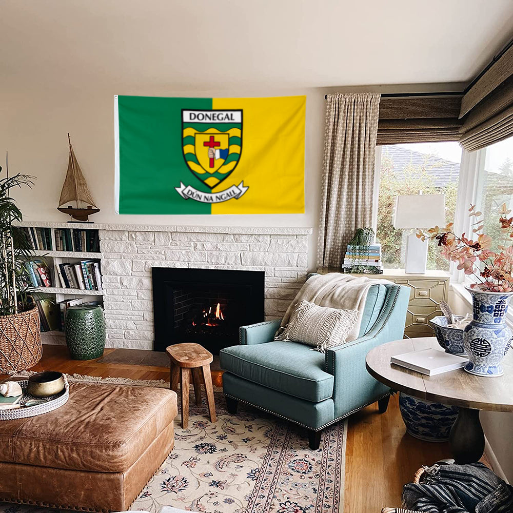 Donegal County Coat of Arms Ireland flag 3x5ft banner man cave