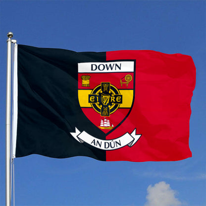 Down County Coat of Arms Ireland flag 3x5ft banner man cave