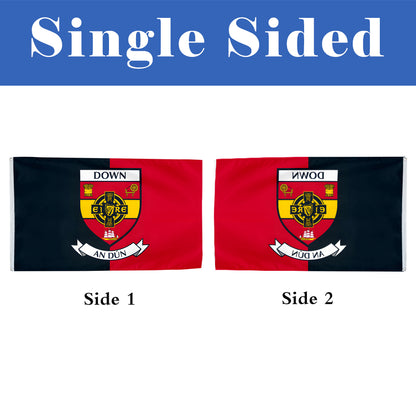 Down County Coat of Arms Ireland flag 3x5ft banner man cave