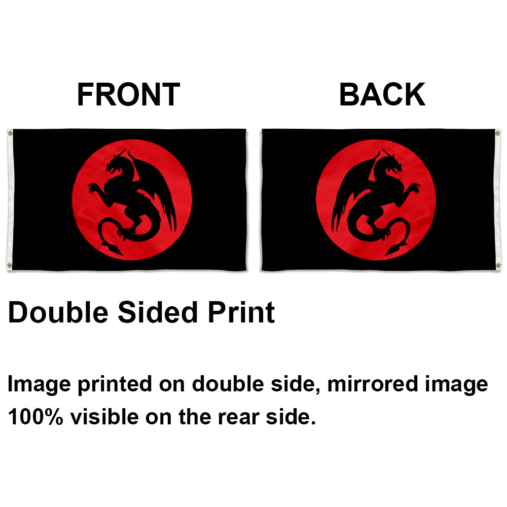 Dragon Silhouette flag 3x5ft banner man cave