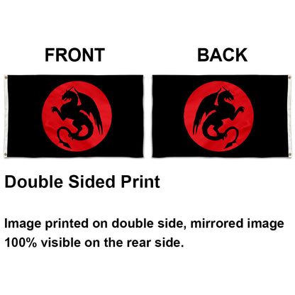 Dragon Silhouette flag 3x5ft banner man cave