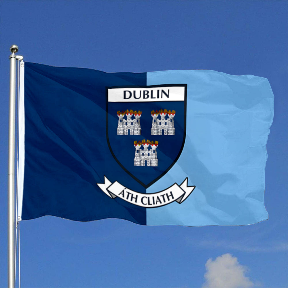 Dublin County Coat of Arms Ireland flag 3x5ft banner man cave