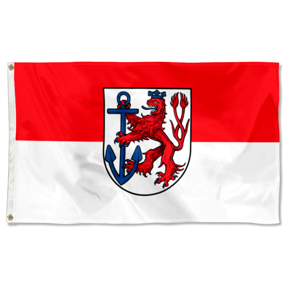 Düsseldorf (Germany) Flag: 3x5ft Man Cave German Rhine River Retro Style Decor Banner
