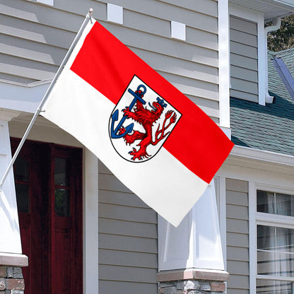 Düsseldorf (Germany) Flag: 3x5ft Man Cave German Rhine River Retro Style Decor Banner