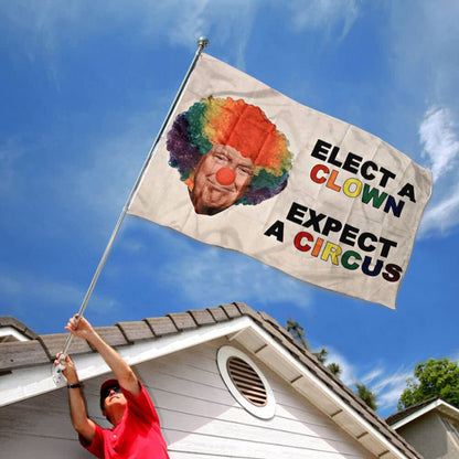 Elect A Clown W Trump flag 3x5ft banner man cave
