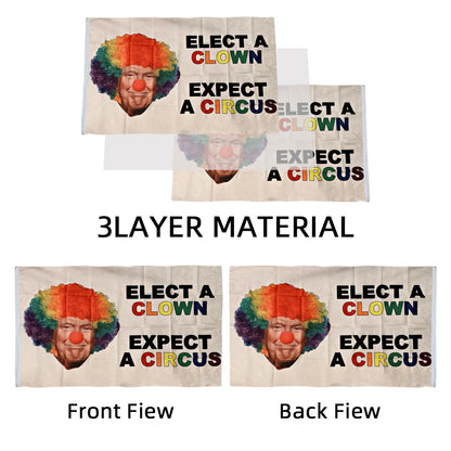 Elect A Clown W Trump flag 3x5ft banner man cave