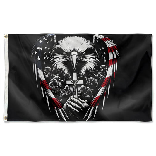 Patriotic American Eagle flag 3x5ft banner man cave