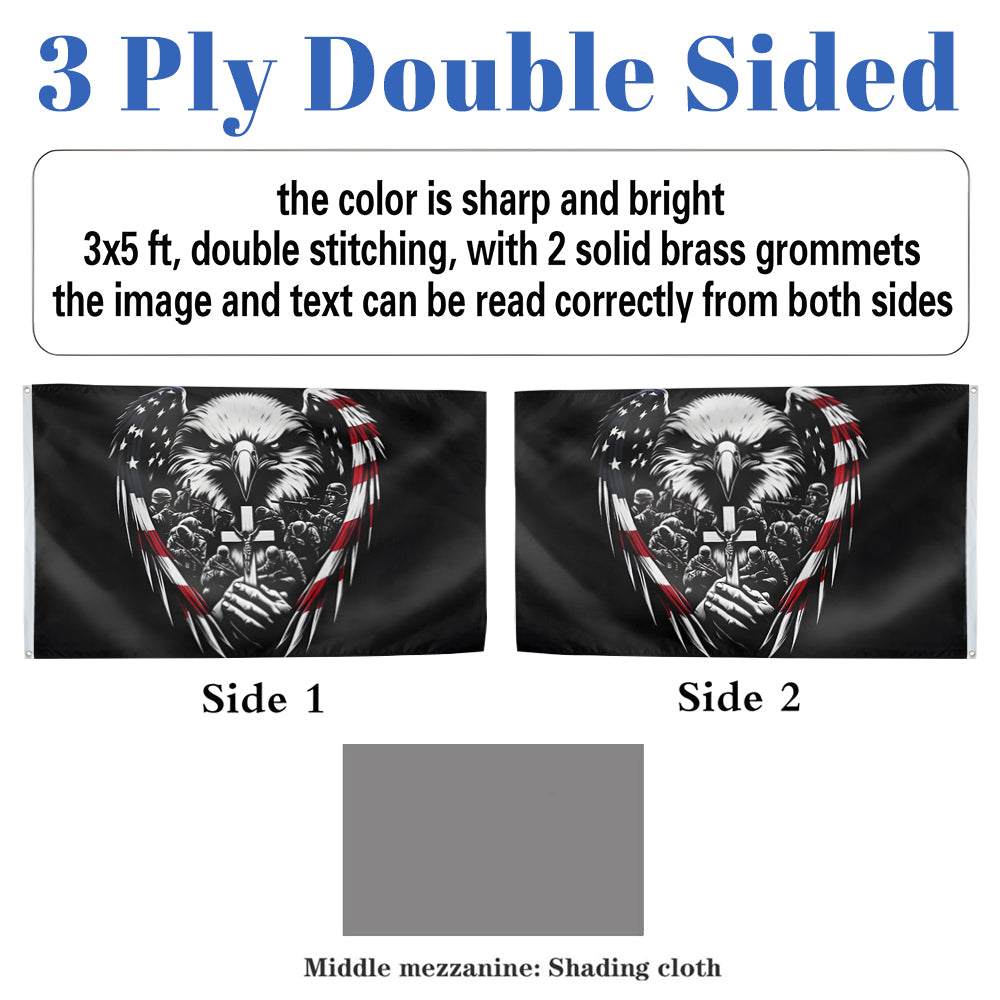 Patriotic American Eagle flag 3x5ft banner man cave