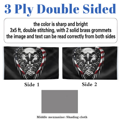 Patriotic American Eagle flag 3x5ft banner man cave