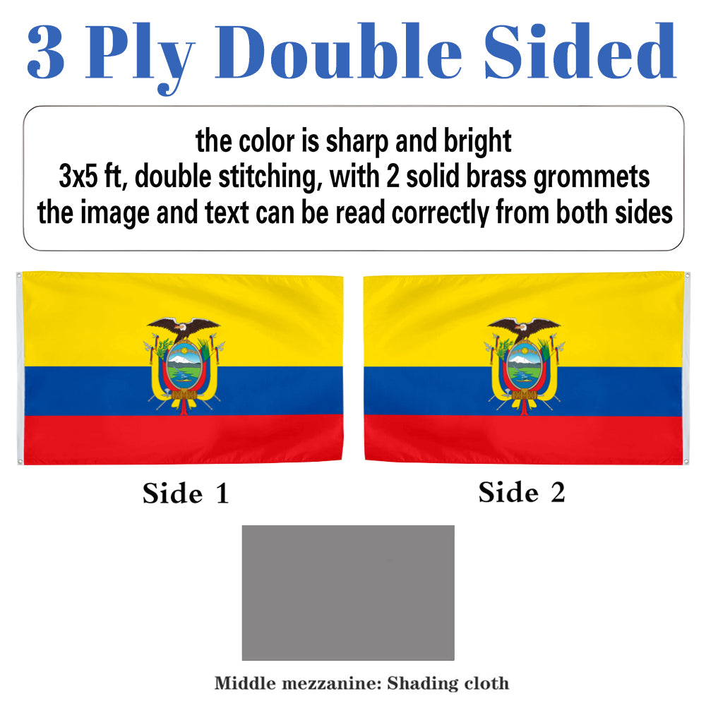 Ecuador flag 3x5ft banner man cave