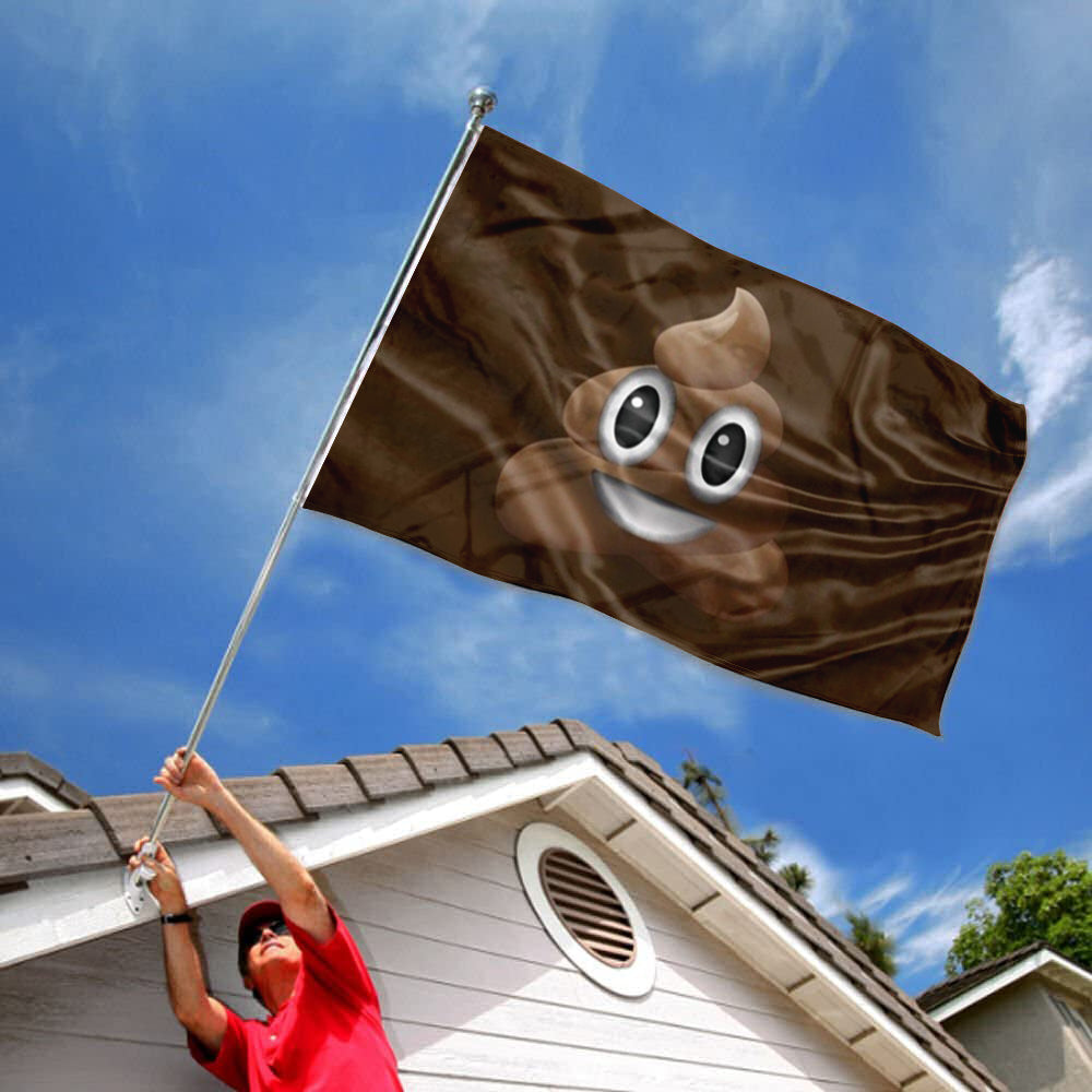 Emoji Poop flag 3x5ft banner man cave