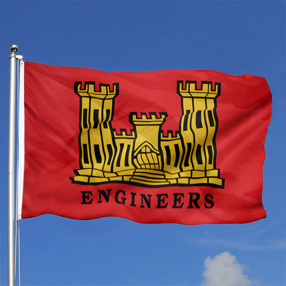 Engineers Military flag 3x5ft banner man cave