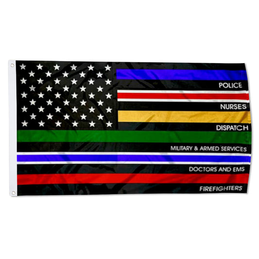 Essential Services Thin Line flag 3x5ft banner man cave