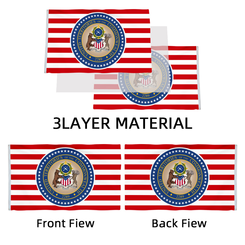 Fallout: UTC (United Territories of the Commonwealth) Government flag 3x5ft banner man cave