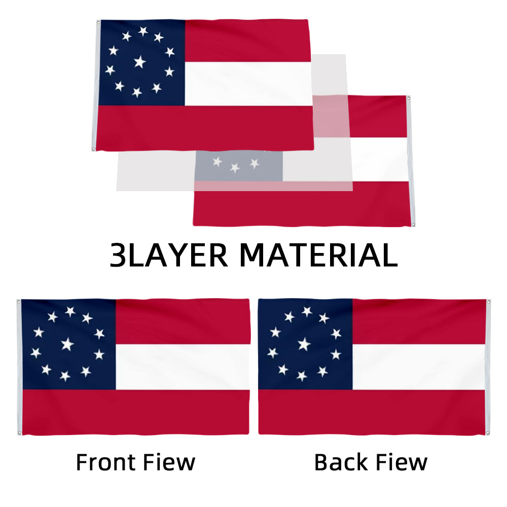 Fort Jackson Stars And Bars First National Csa Civil War flag 3x5ft banner man cave