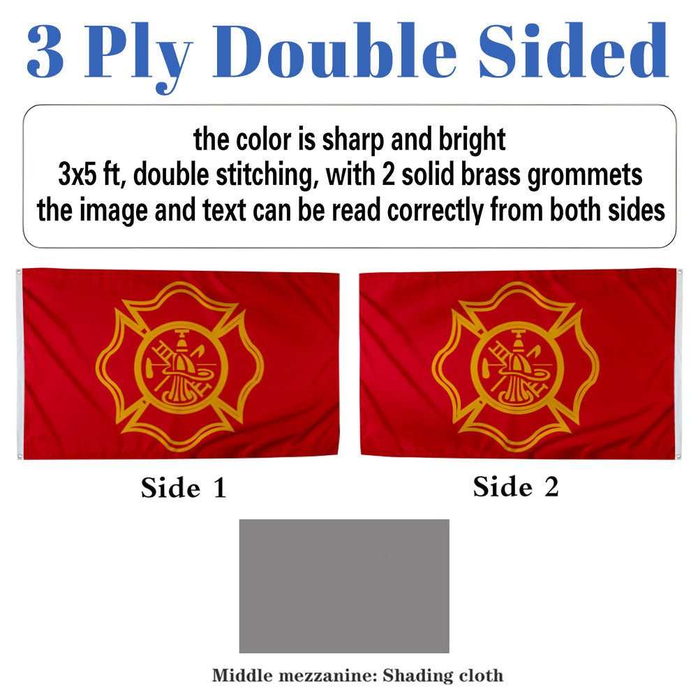 Fire Department - Firefighters flag 3x5ft banner man cave