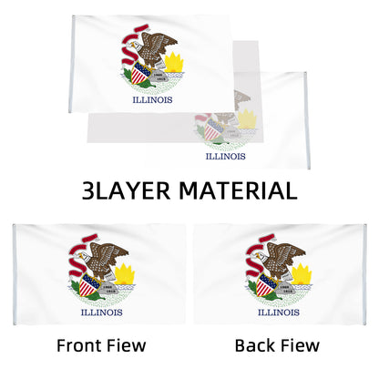 Illinois State flag 3x5ft banner man cave