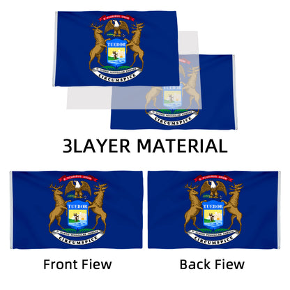 Michigan State flag 3x5ft banner man cave