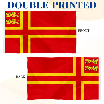 Normandy (Olaf & Leopards) Historical flag 3x5ft Banner Man Cave