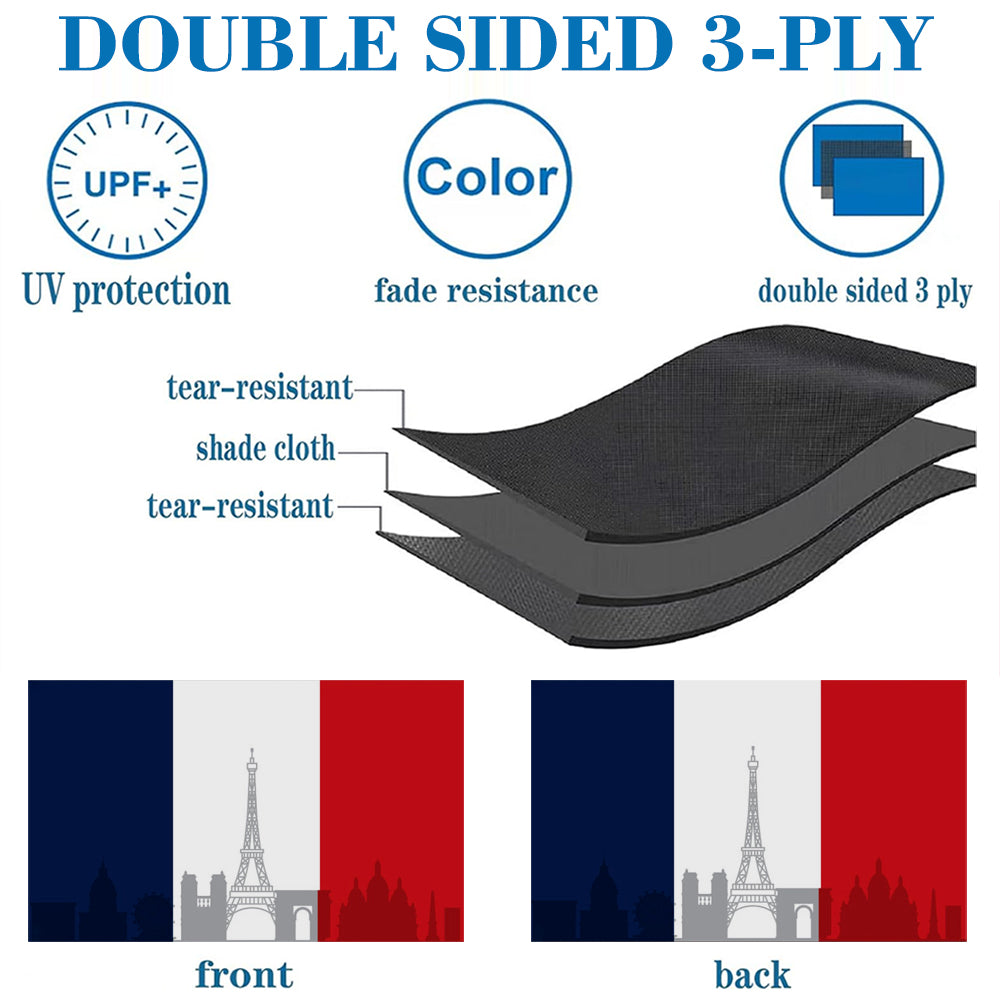 Paris Skyline Flag: 3x5ft Man Cave French Urban Romantic Style Decor Banner