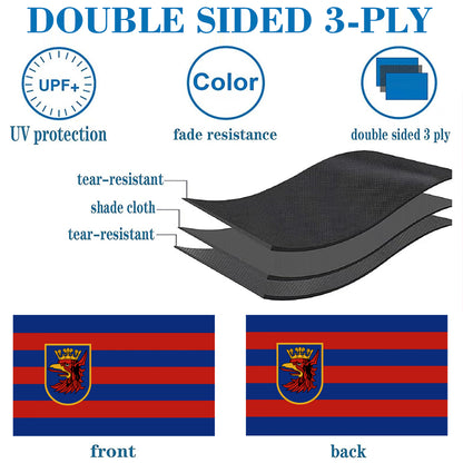 Szczecin (Poland) Flag: 3x5ft Man Cave Eastern European Retro Heraldic Style Decor Banner