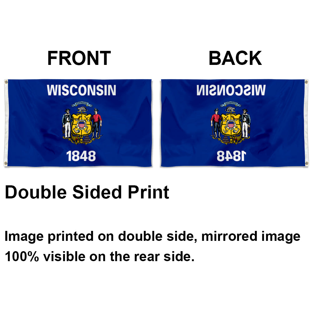 Wisconsin State flag 3x5ft banner man cave