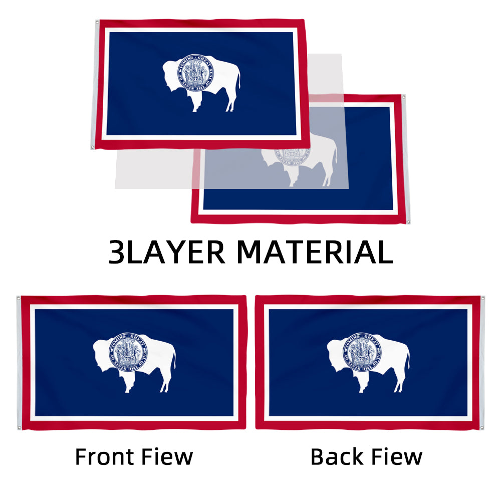 Wyoming State flag 3x5ft banner man cave