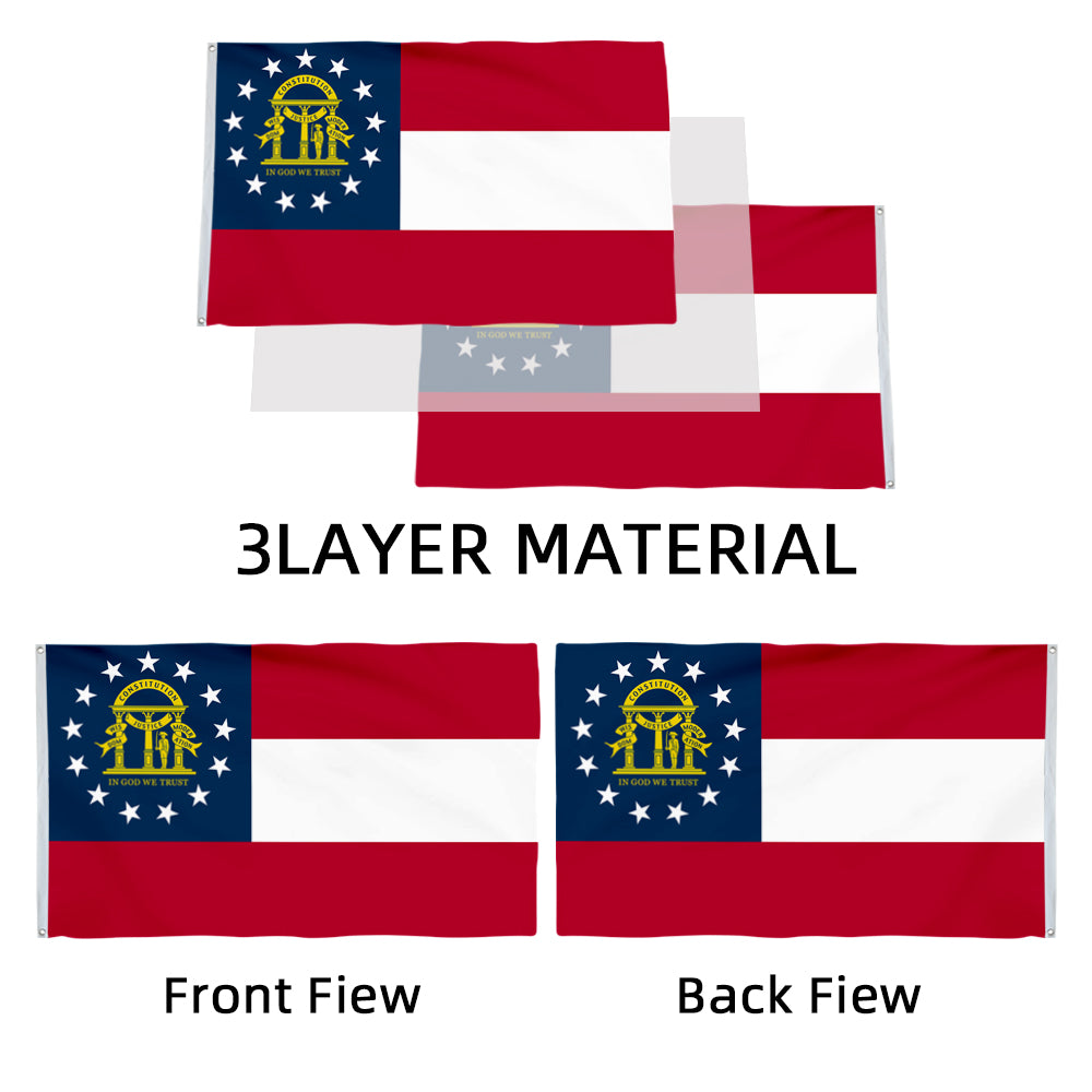 Georgia State flag 3x5ft banner man cave