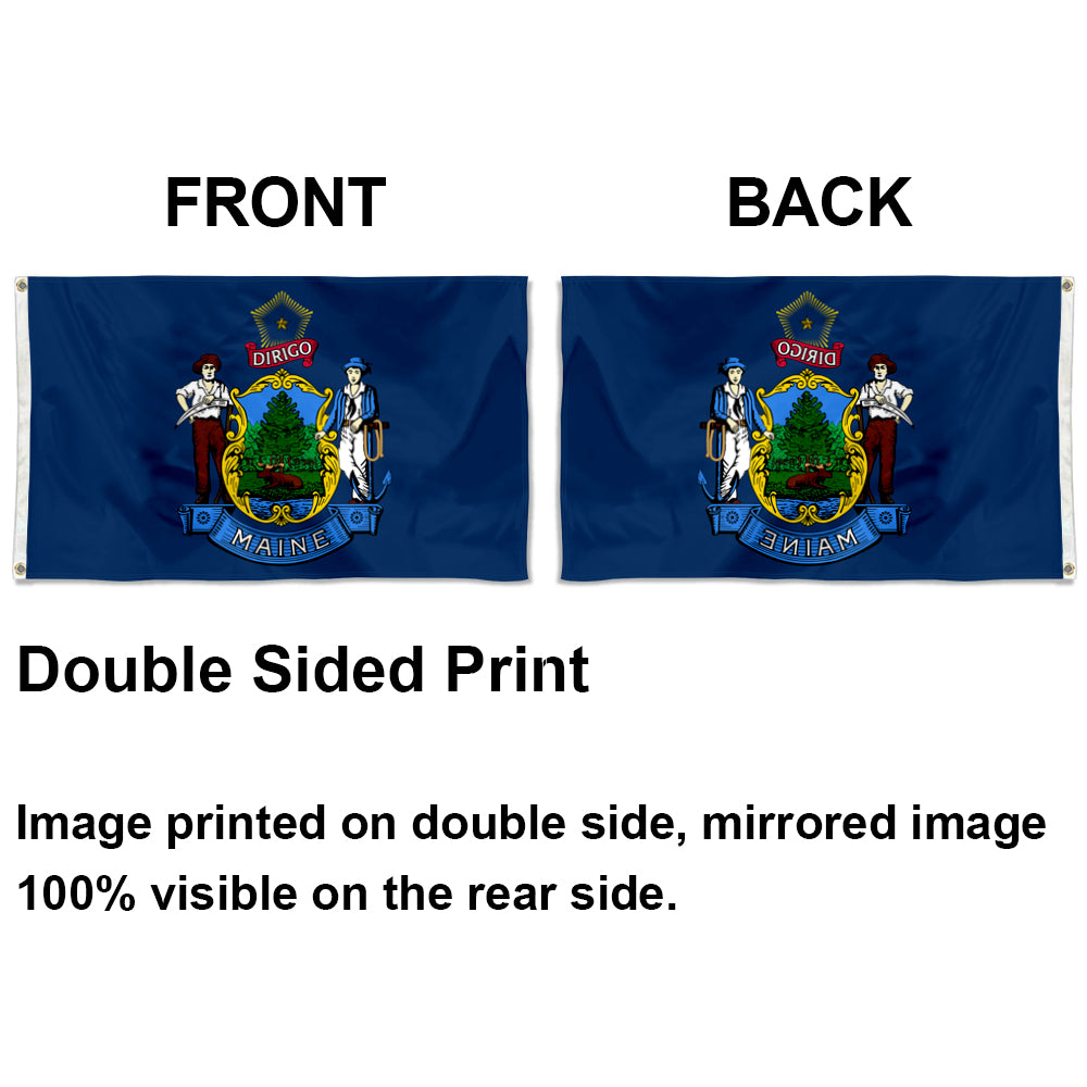 Maine State flag 3x5ft banner man cave