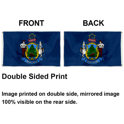 Maine State flag 3x5ft banner man cave