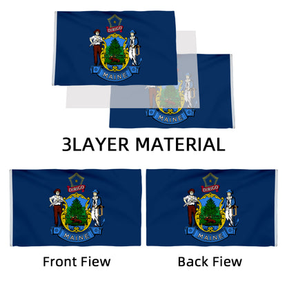 Maine State flag 3x5ft banner man cave