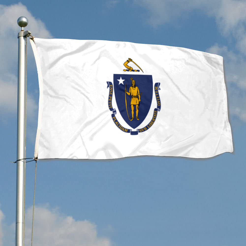 Massachusetts State flag 3x5ft banner man cave