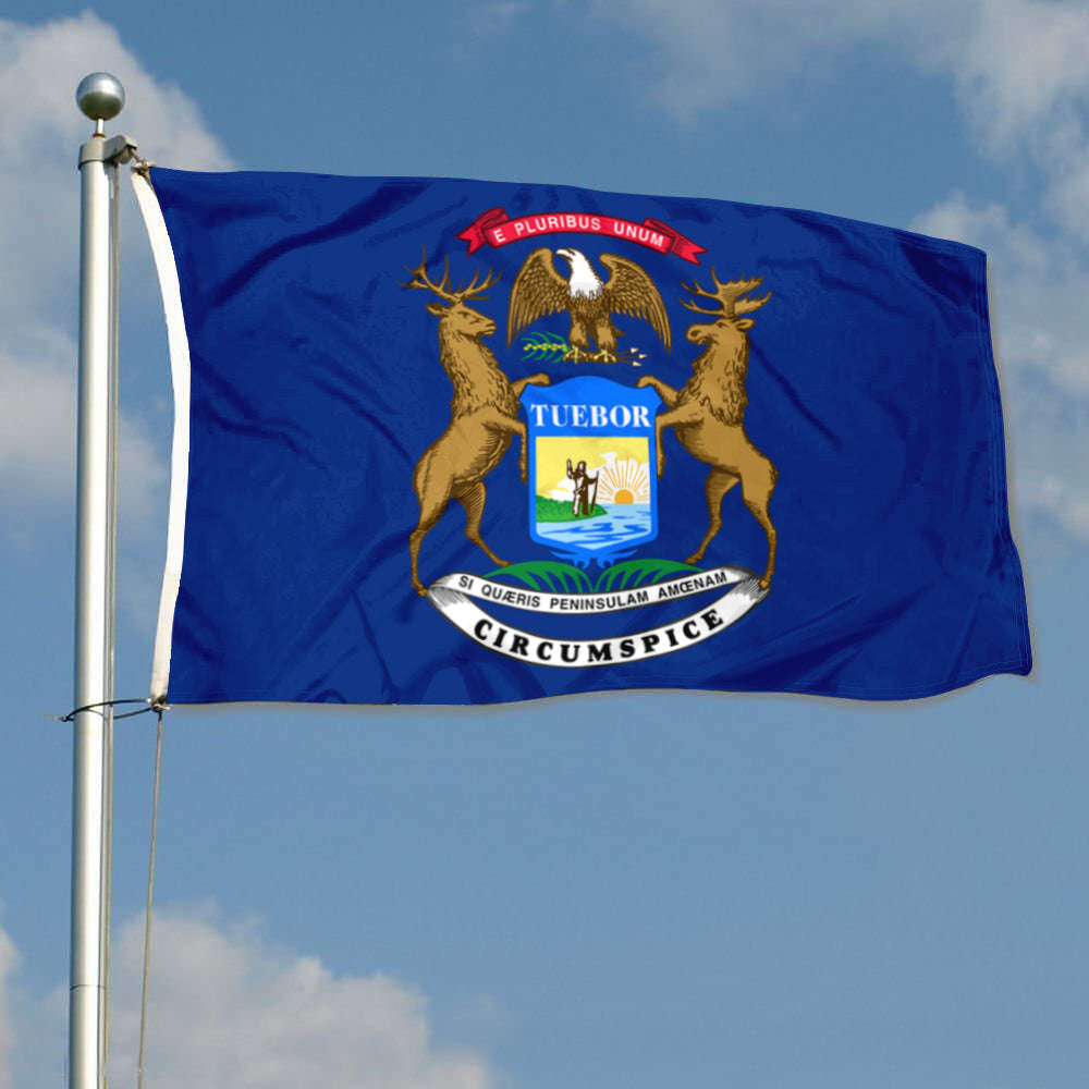 Michigan State flag 3x5ft banner man cave