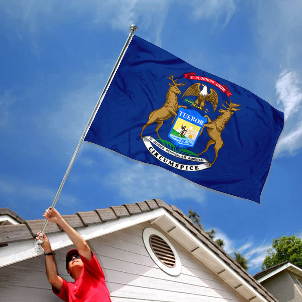 Michigan State flag 3x5ft banner man cave