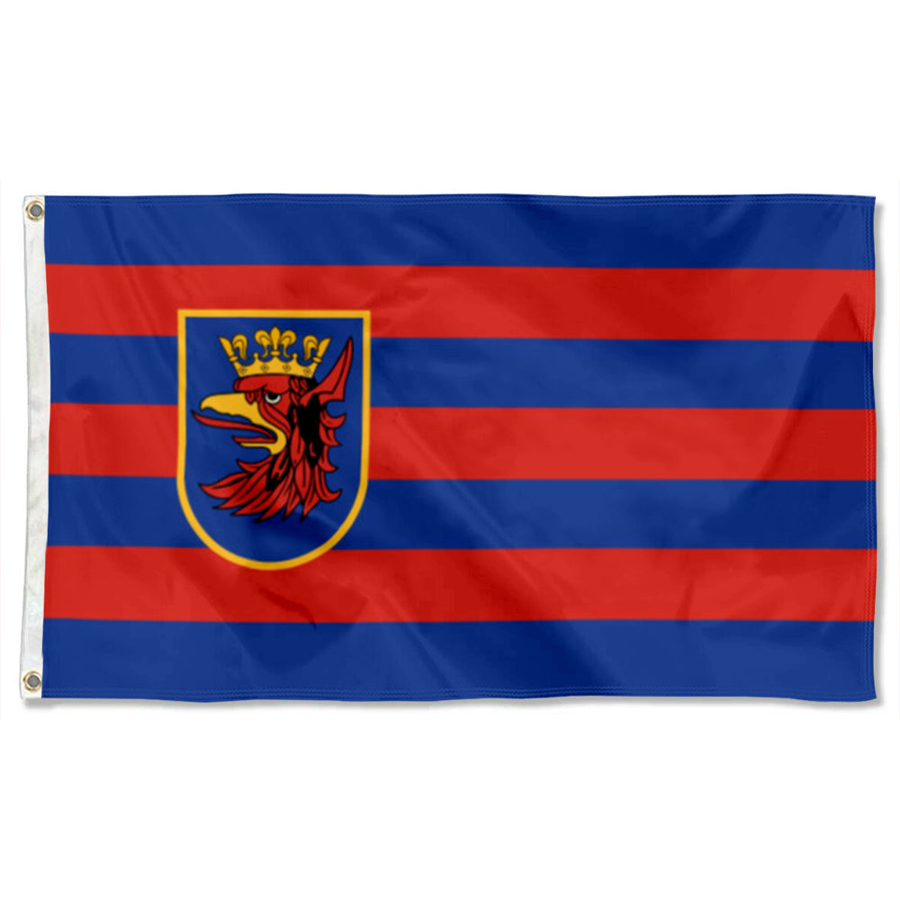 Szczecin (Poland) Flag: 3x5ft Man Cave Eastern European Retro Heraldic Style Decor Banner