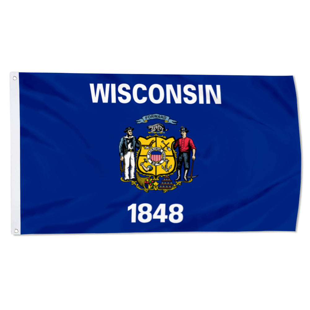 Wisconsin State flag 3x5ft banner man cave